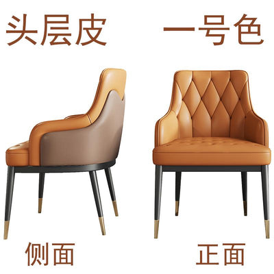 Bentley dining chair leather chair light luxury high-end sales office negotiation chair designer