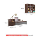 AUSITUR Desktop Computer Table Bookcase Bookshelf Integrated Wall-mounted Table Study Desk