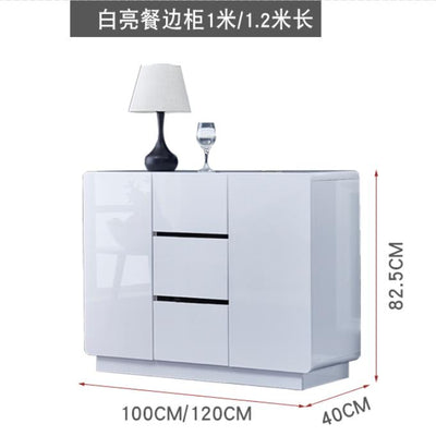 Side Cabinet Modern Minimalist Tea Cabinet Multi-functional Paint Cabinet White Cupboard Kitchen