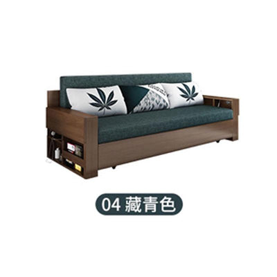 ARTISAM Sofa Bed Solid Wood Foldable Storage Sofa Bed Living Room Sitting And Lying Simple Push-pull