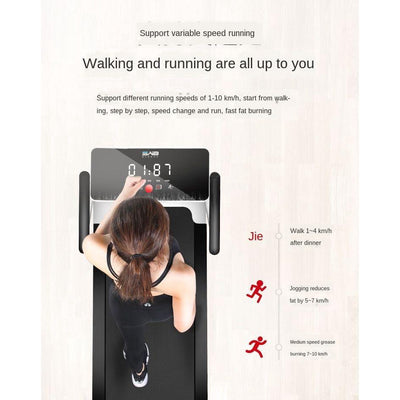 New Electric Treadmill Home Fold Easy-to-run Flat Ultra-quiet Small Female Male Universal Weight