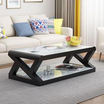 Simple Modern Coffee Table Living Room Simple Tempered Glass Tea Table Small Household Tea Table