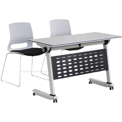 Training Tables And Chairs Multi-functional Office Folding Conference Table With Wheels