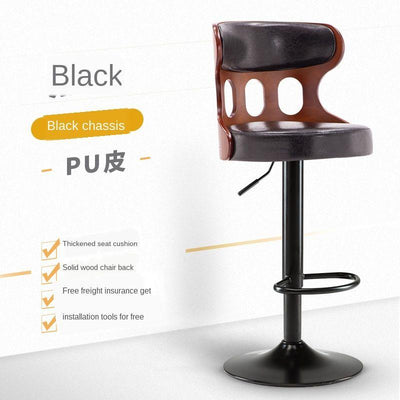 Backrest Lifting Modern High Simple Rotating Foot Bar Stool Cashier Front Desk Chair