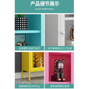 Bookshelf Cabinet Living Room Dustproof Bookshelf Wrought Iron Glass Door Bookcase Home Floor