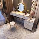 Nordic Dressing Table Luxury Storage Computer Desk with Led Light Mirror Bedroom Dressing Table