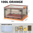 Koala 100L Transparent Foldable Storage Box with Wheels Made by Premium Quality Material