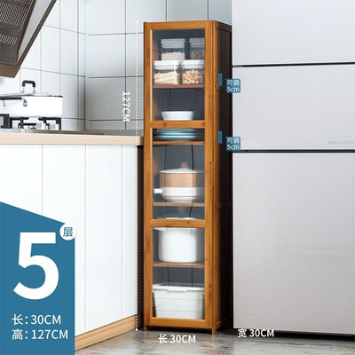 Kitchen Cabinet Multi-layer Kitchen Rack Bedroom Bookshelf Cabinet Home Sideboard Cabinet