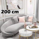 Koala Curved Fabric Sofa Clothing Store Beauty Salon Small Sofa Small Apartment Sofa