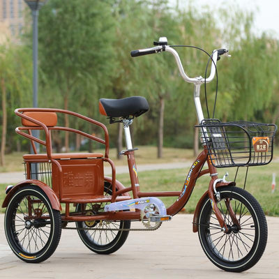 Yashidi🔥Tricycle Adult Bicycle Middle And Old Age Scooter Household Double Old Man Human Bike