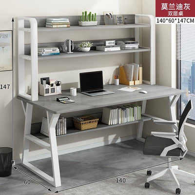 Simple Student Desk With Bookshelf Combination Computer Desk Home Desk