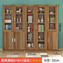 Bookcase Combination Simple Modern Living Room with Door Cabinet Glass Door Bookcase Economical