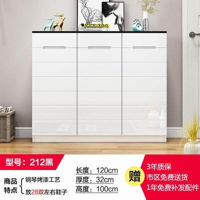 Shoe Cabinet Modern Paint White Large-capacity Locker Solid Wood Shoe Cabinet Ultra-thin Locker