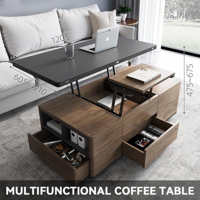 HQ Multifunctional Folding Dining Table With Chair Small Apartment Dining Table Nordic Living Room