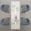 Nordic Style Marble Dining Table Home Rectangular Dining Table Simple Luxury Marble Dining Table And