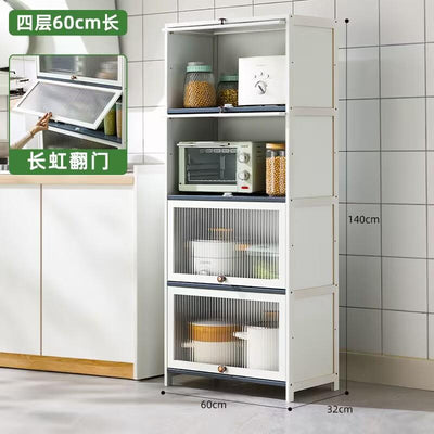 CAGK Kitchen Cabinet Storage Multilevel Kitchen Storage Rack Cupboard Cabinet Microwave Oven Pot