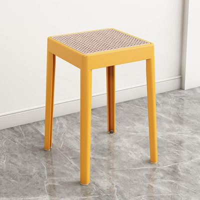 【Buy 3 Get 1 Free】Stackable Plastic Stool Minimalist Rattan Stool Living Room Thickened Round Stool