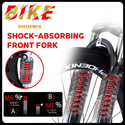 Phoenix X6 Folding Mountain Bike 24/26 Inch 24/27 Speed Variable Speed Mountain Bike High Carbon