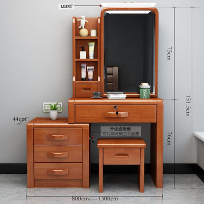 All Solid Wood Bedroom Modern Simple Multifunctional Dressing Table High End Dressing Table Chinese