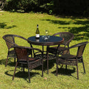 Mingran furniture rattan chair three piece set balcony small table chair tea table chair combination