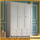 American full solid wood wardrobe home bedroom locker/wardrobe