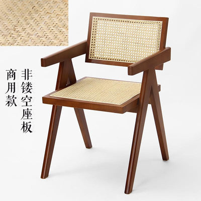 Nordic Solid Wood Armrest Dining Home Backrest Designer Leisure Chandigaral Pj Rattan Chair