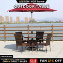 Baojing outdoor tables and chairs with umbrella courtyard leisure furniture garden iron balcony