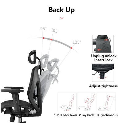 Desiny Office Chair Full Mesh Ergonomic Chair High Back Computer Chair With Clothes Hanger