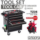 Syezyo Tool Cart Auto Repair Multifunctional Mobile Tool Cabinet Maintenance Drawer Type Combination