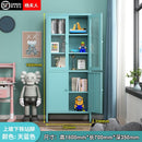 Household Nordic Book shelf Bookshelf Cabinet Multifunctional Iron Glass Door Shelf Storage Cabinet