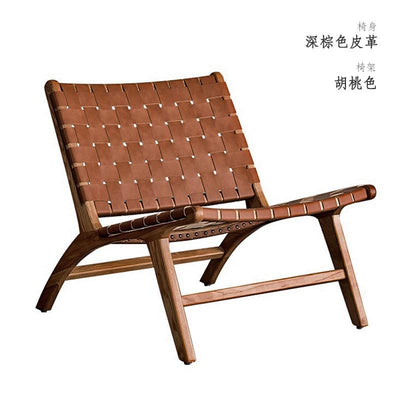 PINA 【Natural rattan】Lounge chair Rattan chair single person sofa chair Solid wood Rattan woven