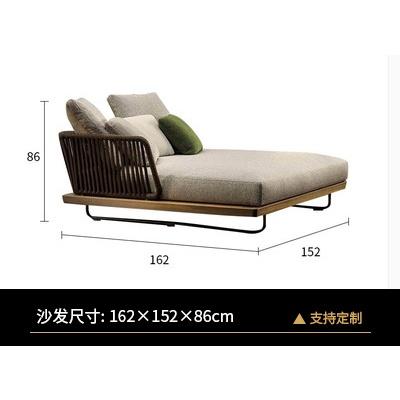 Sofa Chair Outdoor Sofa Courtyard Sunscreen Waterproof Rattan Chair Sofa Rattan Woven Outdoor Lazy