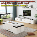 Coffee Table With Wheels Mobile Multifunctional Folding Dining Table With Chair Nordic Furniture