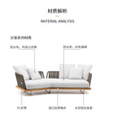 Sofa Chair Outdoor Sofa Courtyard Sunscreen Waterproof Rattan Chair Sofa Rattan Woven Outdoor Lazy