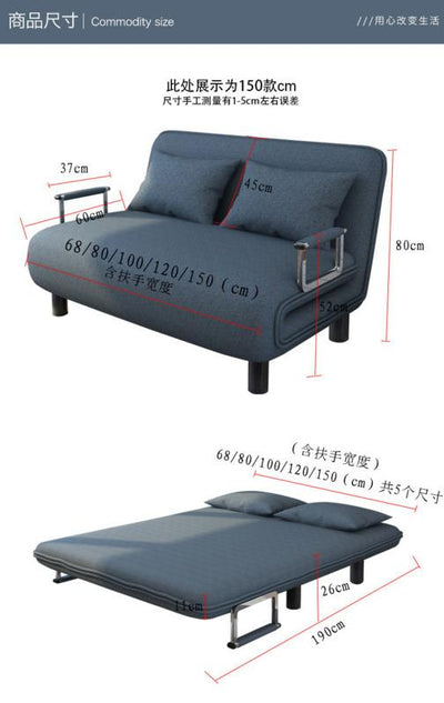 Folding Sofa Bed Dual-use Single Simple Family Double Nap Theme Portable Lazy Lounge Ruse Lunch