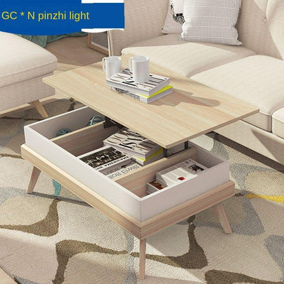 Nordic Tea Table Simple Small Family Tea Table Living Room Multi-functional Coffee Table Lift Table