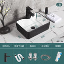 Nordic Bathroom Basin Toilet Round Square Washbasin Balcony Ceramic Sink