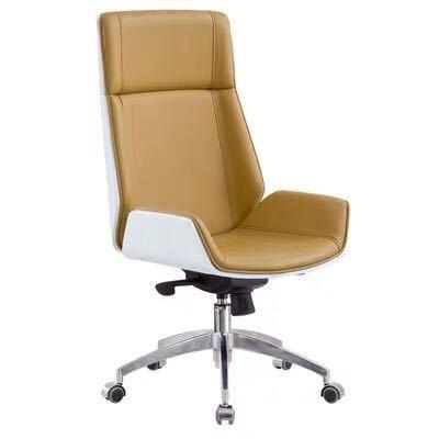 Happy Eulogy Nordic Office Boss Chair Modern Minimalist Big Class Meeting Back Chair Leather Can Lie