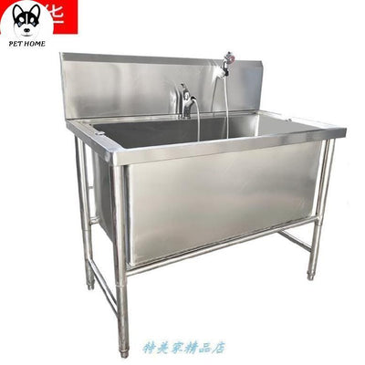 Pool Stainless Cat and Pet Bath Shower Basin Wash Hands White Steel Dog Trough Rust-proof