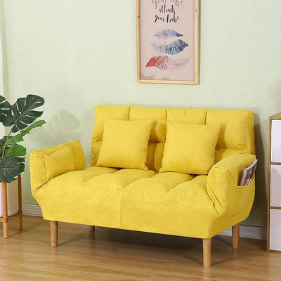 Nordic small apartment minimalist home living room bedroom fabric sofa multifunctional lazy bed