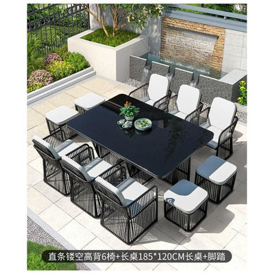 GC Outdoor Table And Chair Rattan Chair Combination Courtyard Leisure Balcony Terrace Garden Rattan