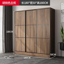 Solid 2021 with Wood Wardrobe Sliding Door Modern Simple Rental House Small Coat Cabinet Family