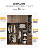 Solid 2021 with Wood Wardrobe Sliding Door Modern Simple Rental House Small Coat Cabinet Family