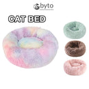 Byto Dog Bed Cat Bed Round Kennel House Long Plush Pets Beds For Medium Large Dogs Cats