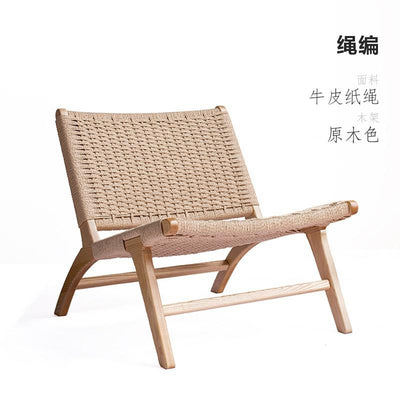 PINA 【Natural rattan】Lounge chair Rattan chair single person sofa chair Solid wood Rattan woven