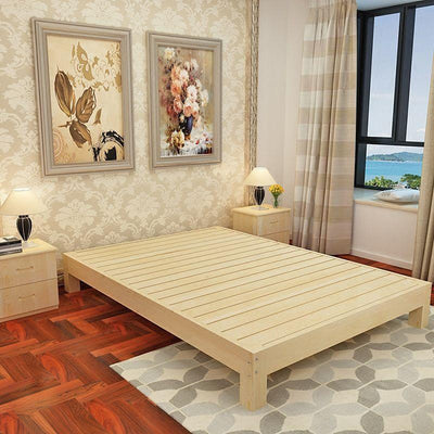 Parcel Solid Wood 1.8 m Pine Double 1.5m Single 1.2m Simple Tatami 1m Bed Frame