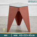 【BUY 3 GET 1 FREE】Stackable Small Stool Durable Solid Color Plastic Stool Thickened Dining Chair