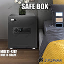 Pl Safe Box Fingerprint Home Password Office Safe Deposit Box Small Anti-theft Alarm Safes Bedside