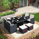 GC Outdoor Table And Chair Rattan Chair Combination Courtyard Leisure Balcony Terrace Garden Rattan