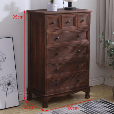 wood 🎉readystock🎉Solid chest of drawers, American storage locker, living room, bedroom, bedside